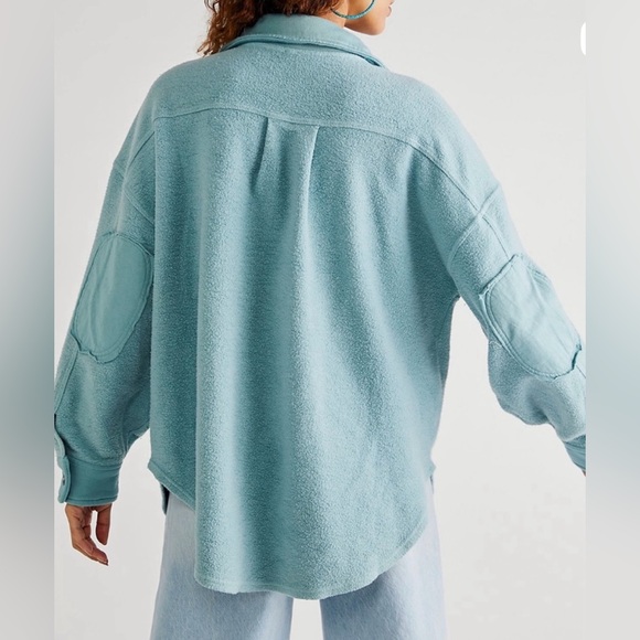 Free People Ruby Brushed Cotton-Blend Jacket in Mountain Jubilee Size S. NWT - Picture 5 of 13